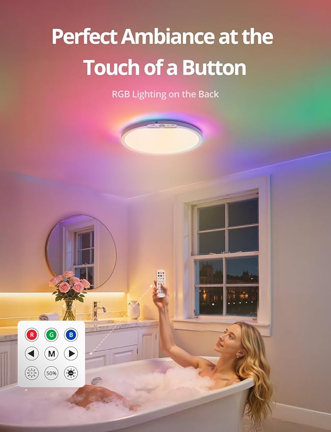 Combuh Rechargeable Battery Operated Ceiling Light - Image 7