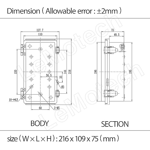LeMotech Electrical Box, IP67 Waterproof Hinged Clear Cover Stainless Steel - Image 8