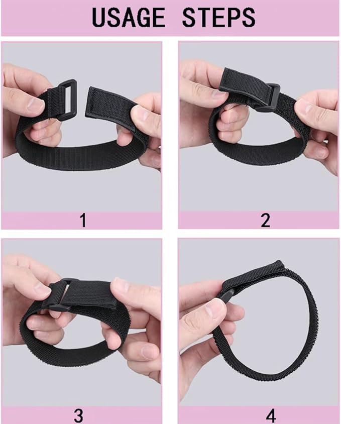 6 Pack Reusable Fastening Cable Ties and Cable Straps, Adjustable Multi-Purpose - Image 6