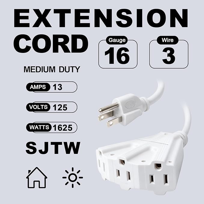 EP 2 Pack 6 Ft Outdoor Extension Cord - Image 2