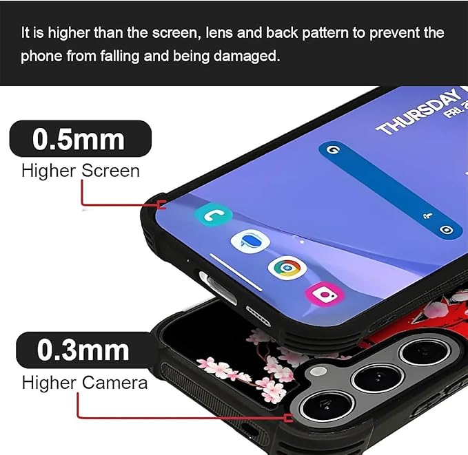 for Samsung Galaxy S24/S25 Plus Case, Sakura Japanese Samurai Pattern Graphic - Image 4