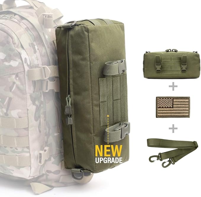 WYNEX Large Molle Pouch, Tactical Molle Bag Vertical Admin Pouch, Modular by WynexTactical