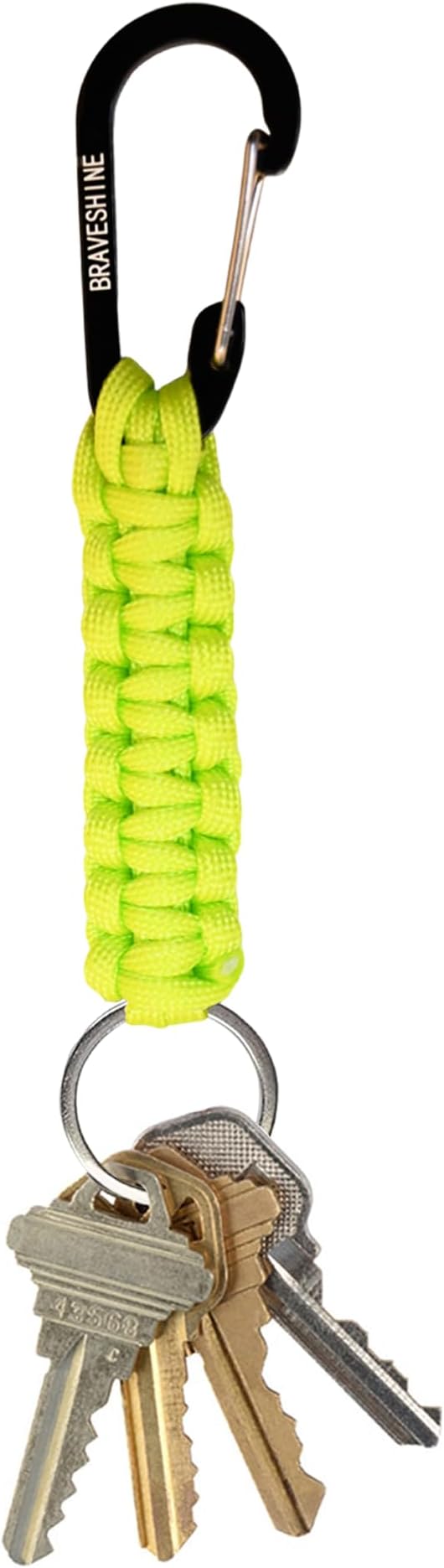 BRAVESHINE Paracord Keychain Carabiner Clip, D Ring Lanyard Hanger Stroller Hook - Image 6