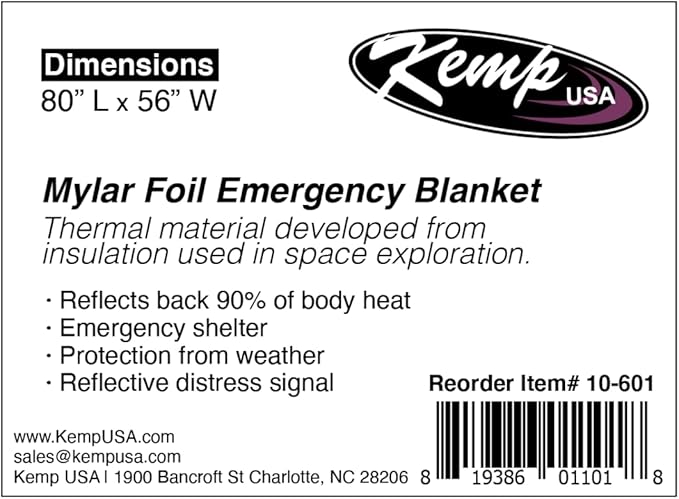 Kemp USA Emergency Mylar Blanket Pack of 25 Lightweight Thermal Reflective - Image 9