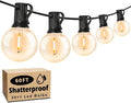 60FT Outdoor String Lights Waterproof, Bright 2700K LED Patio Lights String by Brightever