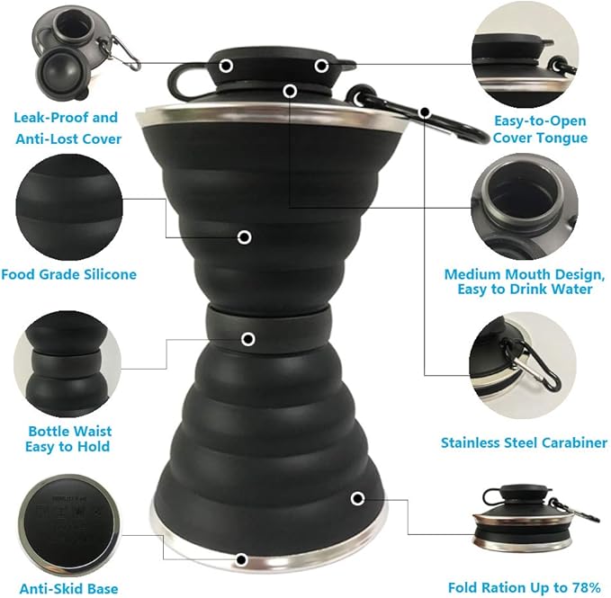 Collapsible Water Bottle, Camping Cup - Image 7