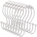 Bathway White Shower Curtain Hooks and Rings by Bathway