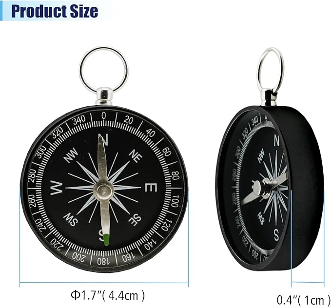 Pocket Compass, 2 Pieces Mini Compass - Image 2