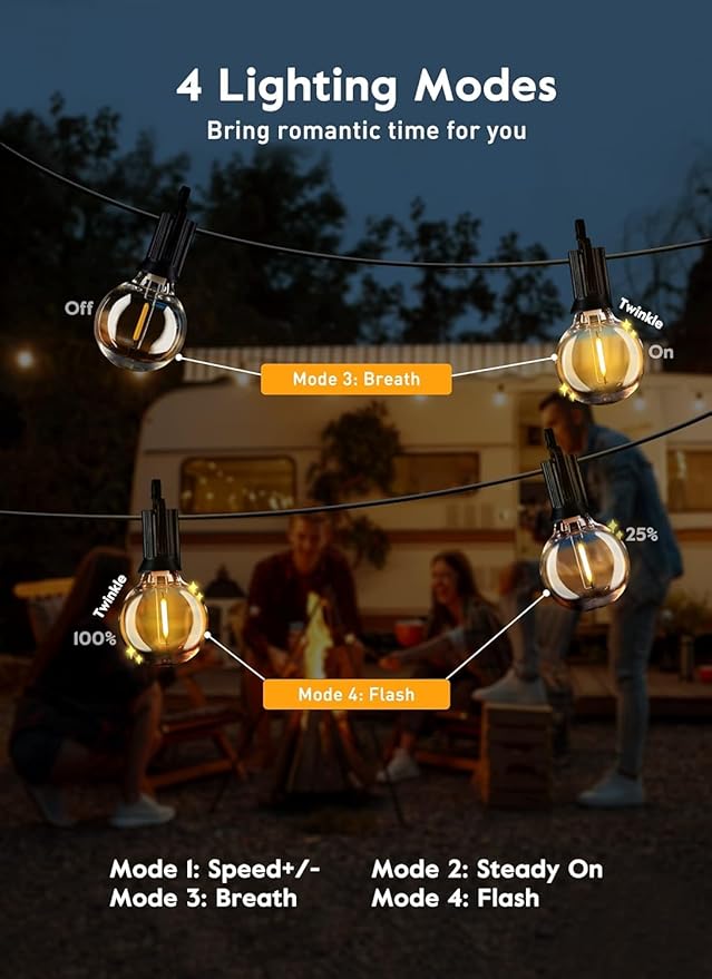 Brightown 38Ft Outdoor String Lights - Image 6