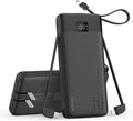 Portable Charger Built-in Cables and AC Wall Plug, 10000mAh 22.5W PD Fast by ANOUV
