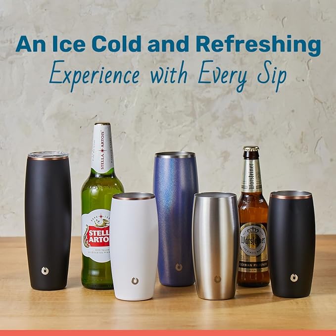 SNOWFOX Insulated Beer Glasses, Premium Vacuum Insulated Stainless Steel - Image 5