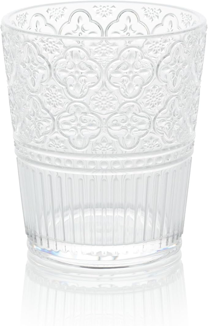Victoria Clear Set of 6 Premium Acrylic DOF Glass 16 oz – Unbreakable Drinkware - Image 2