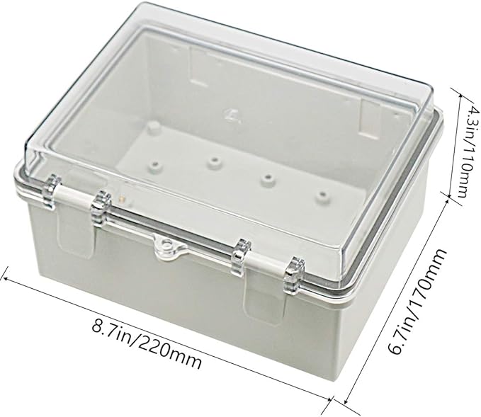 Zulkit 2pcs Junction Box ABS Plastic Dustproof Waterproof IP65 Electrical Boxes - Image 2