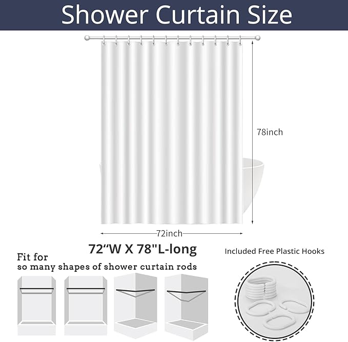 Rainbow Shower Curtain, Children Colorful Rainbow Kid Girls Cute Bathroom - Image 7