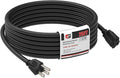 EP 25FT Black Outdoor Extension Cord, 16/3 SJTW Heavy Duty Waterproof, 3 Prong by ENERGYPRO