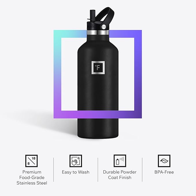 IRON °FLASK Camping & Hiking Hydration Flask - 24 oz Sage - Image 5