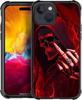 for iPhone 15 Plus Case, Gestures Funny Skull Pattern Graphic Design Girl Boy by FKBRCL4U