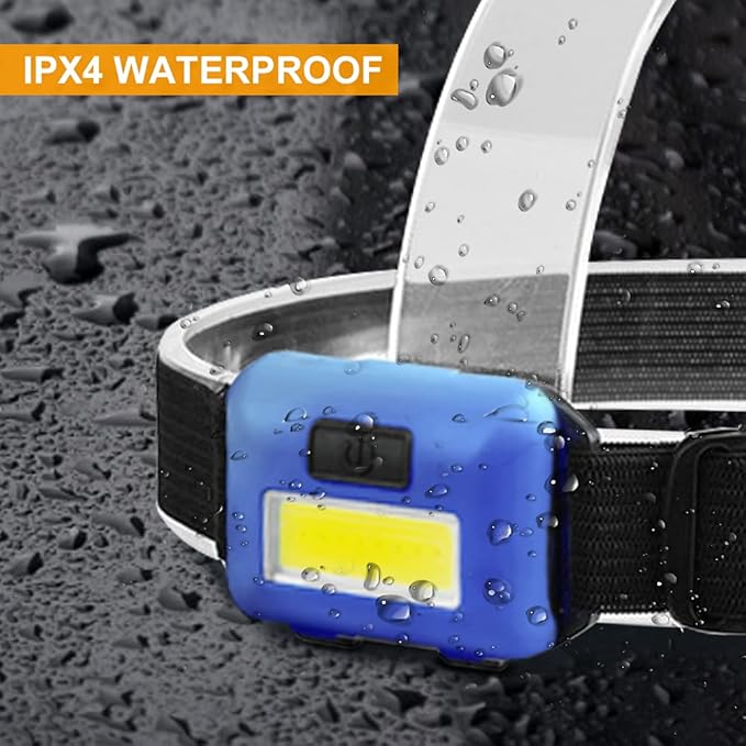 8 Pack Led Headlamp for Adults and Kids, 1.1oz/31g COB Flood Light Ultra Bright - Image 5