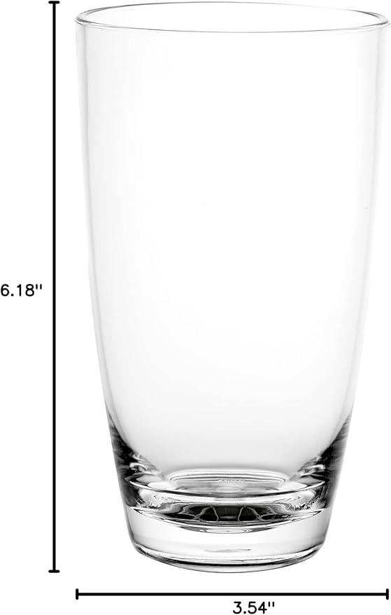 KLIFA- ETON, 20.8 oz, Acrylic Highball Drinking Glasses Set, Iced Tea Cups - Image 6