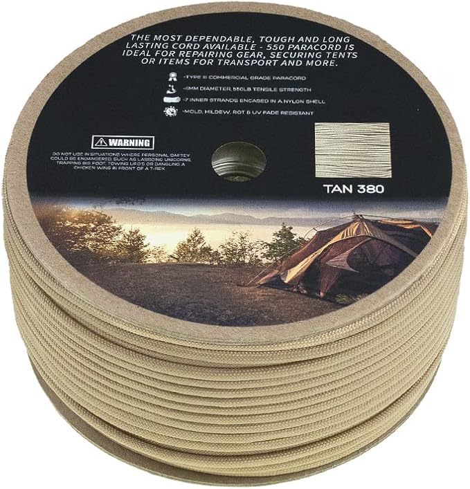 Paracord Planet Solid Color 550lb Paracord – 7 Strand Type III Nylon Cord - Image 2