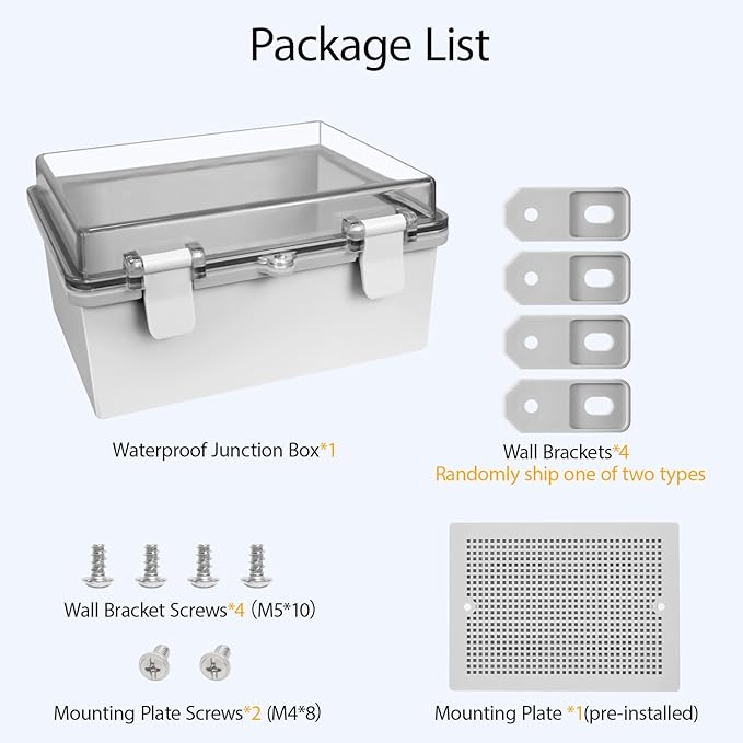ABS Plastic Dustproof Waterproof IP65 Junction Box Hinged Shell Universal - Image 7
