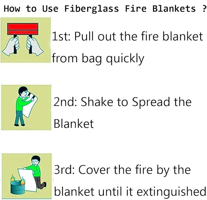 Fire Blanket for Home Emergency Survival – Fiberglass Suspend Fire Flames - Image 5