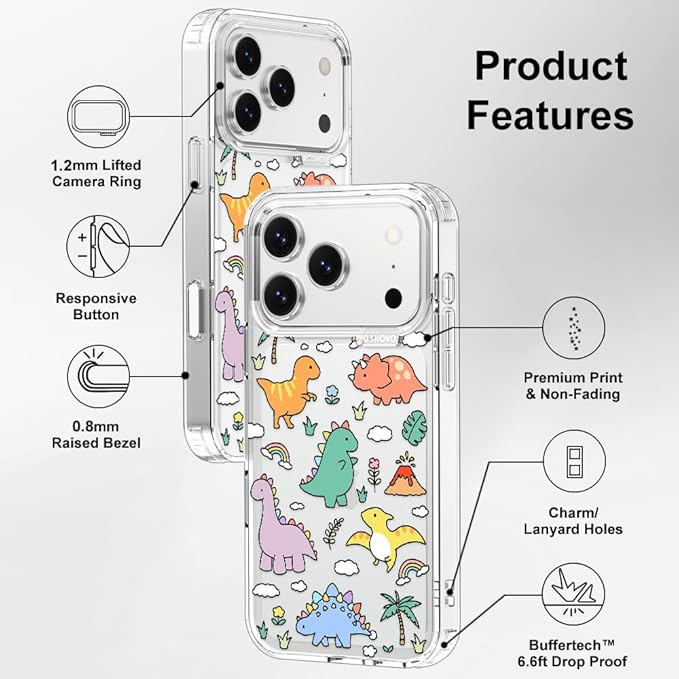 MOSNOVO for iPhone 17 Pro Case | Military Grade 6.6ft Drop Tested | Camera - Image 7