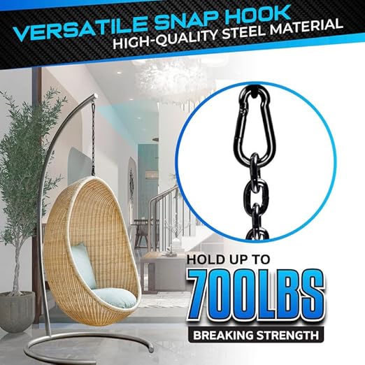 PAMAZY 2Pcs 4In Spring Snap Hooks 700LBS Capacity, Carabiner Clip, Heavy Duty - Image 2