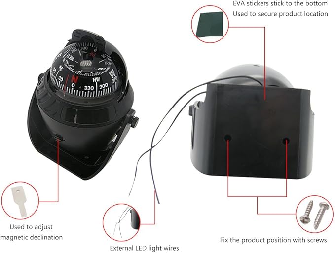 Electronic LED Light Marine Digital Compass Suitable - Image 6
