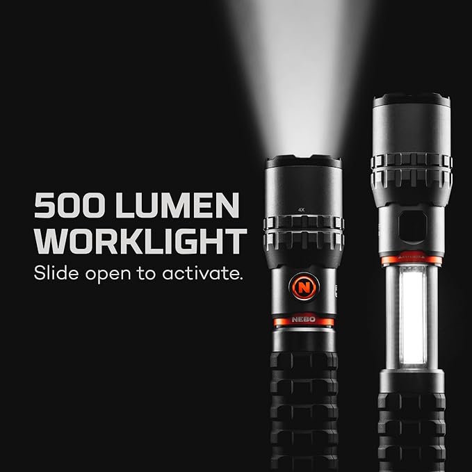 NEBO SLYDE KING Flashlight | High Lumens, Rechargeable COB Work Light & LED - Image 3