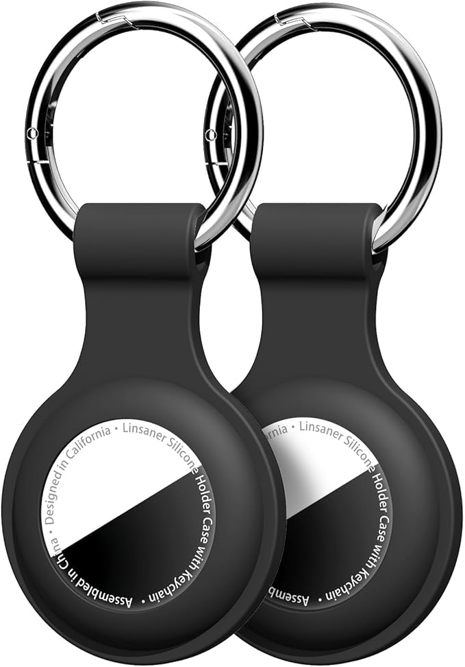 Linsaner Case for AirTag 2nd Gen & 1st Gen, Silicone Holder Keychain Key Ring by Linsaner