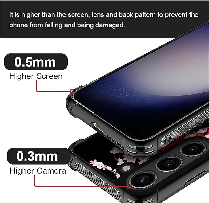 for Samsung Galaxy S23 Case, Sakura Japanese Samurai Pattern Graphic Design - Image 5