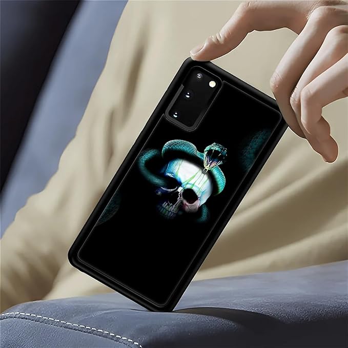 for Samsung Galaxy S20 Case, Skeleton Winding Snake Pattern Graphic Design Girl - Image 6