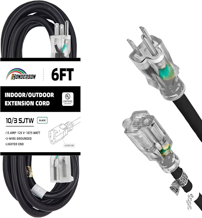 Indoor Outdoor Extension Cord Weatherproof by HONDERSON