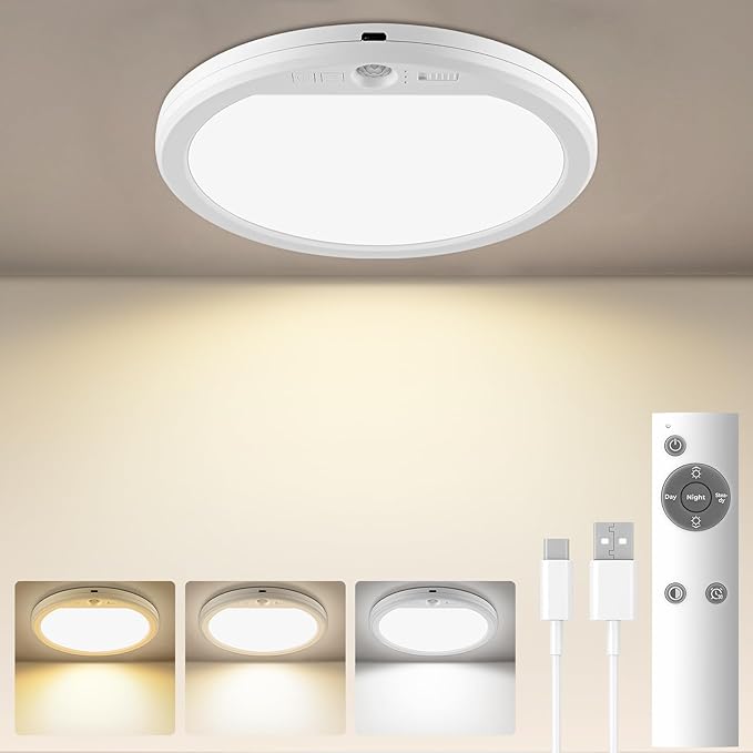 Meliya Rechargeable Motion Sensor Ceiling Light by MeliyaSmartwatchAccessories