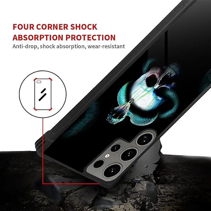 for Samsung Galaxy S24 Ultra Case, Skeleton Winding Snake Pattern Graphic - Image 6