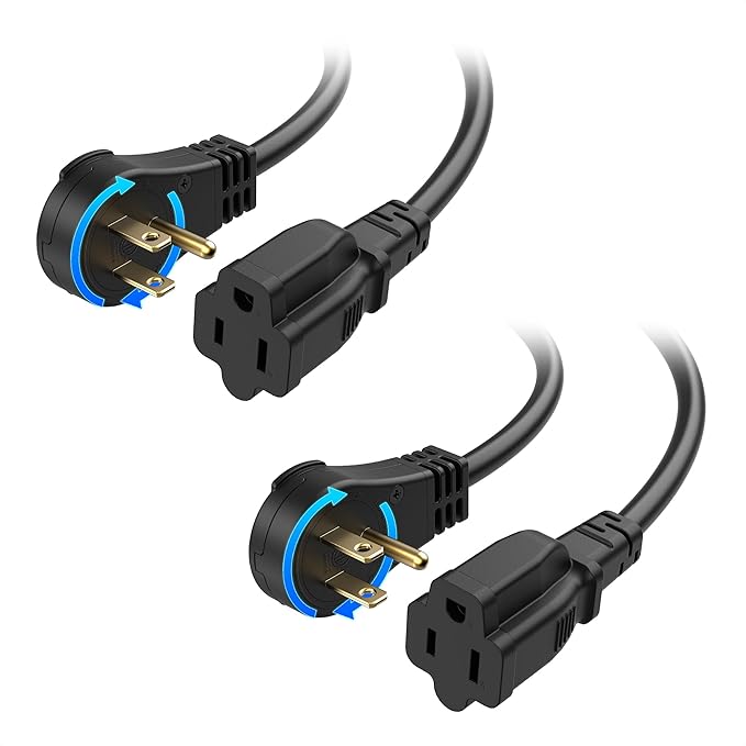 Cable Matters 2-Pack 16 AWG 360° Rotating Flat Plug Extension Cord - 6ft by CableMatters