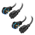 Cable Matters 2-Pack 16 AWG 360° Rotating Flat Plug Extension Cord - 6ft by CableMatters