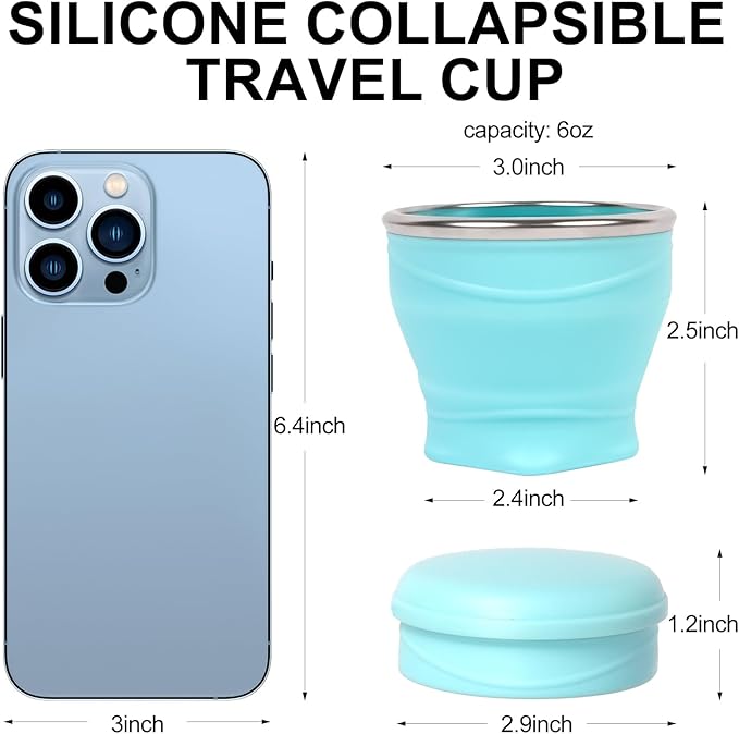Collapsible Travel Cup with Lid - Image 3