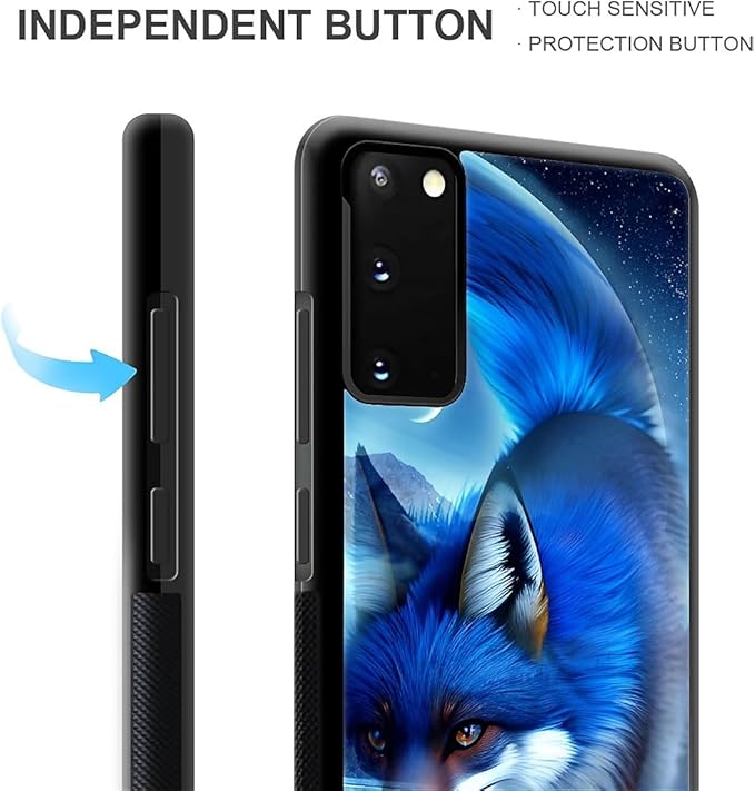 for Samsung Galaxy S20 Case, Snowy Mountain Fox Lake Pattern Graphic Design - Image 4