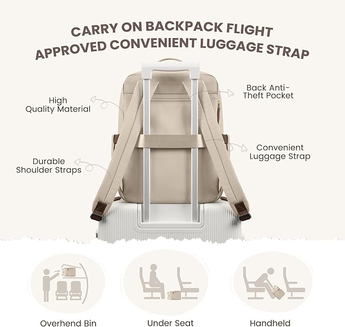 Laptop Backpack for Women, Work Business Traval Computer Backpacks - Image 6