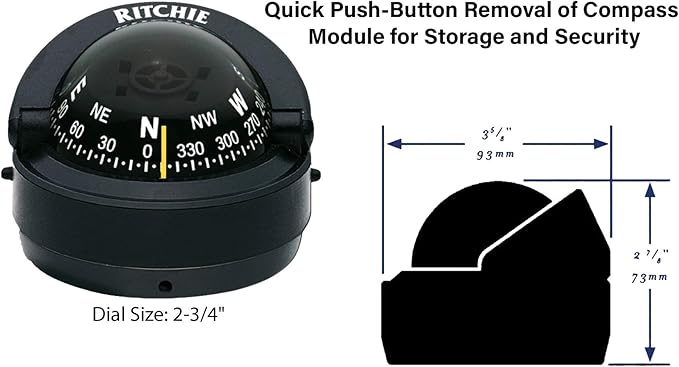 S-53 Ritchie Navigation Explorer Compass 2 3/4-Inch Dial - Image 2