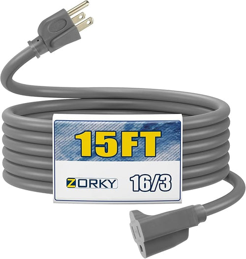 15ft Outdoor Extension Cord for Christmas Decorations by Zorky