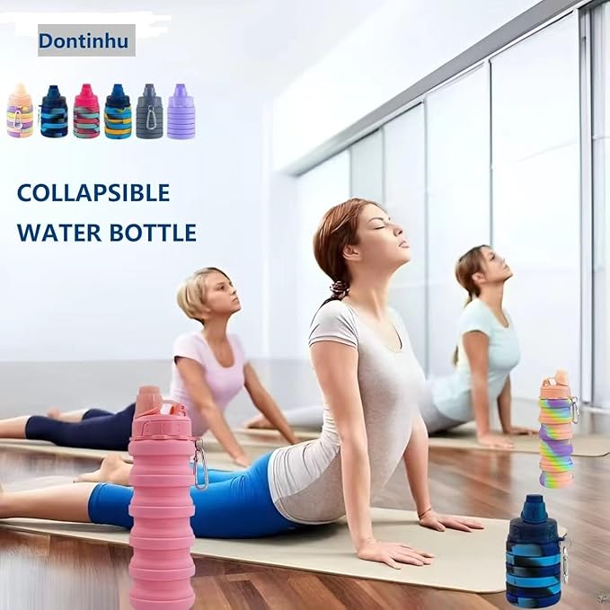 Collapsible Water Bottles 3 PackTravel water bottle Sports Portable Water - Image 5