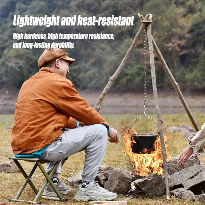 Adjustable Camping Tripod for Cooking - Image 2
