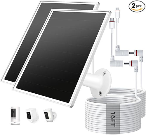 2 Pack Solar Panel for Ring Camera, 6W Solar Charger by Unknown