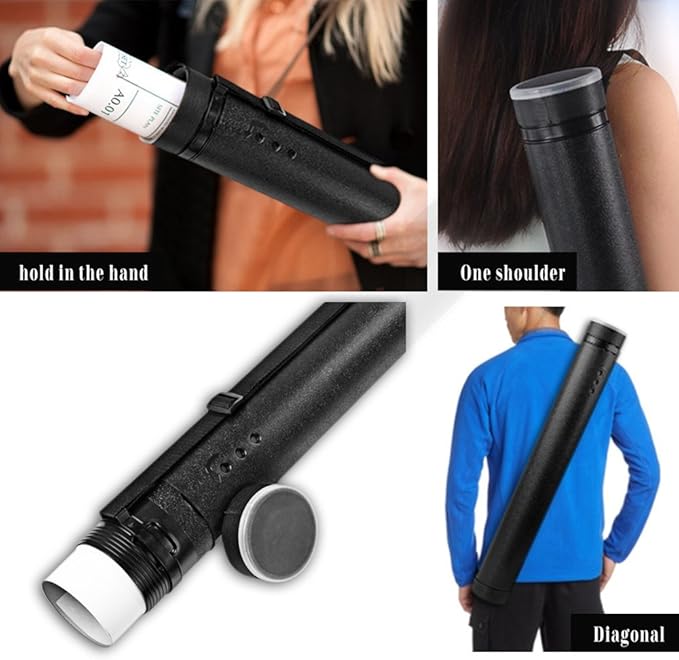 DEWEL Document Tube, Plastic Expanding Poster/Art/Document Storage Tube 24.5 to - Image 7