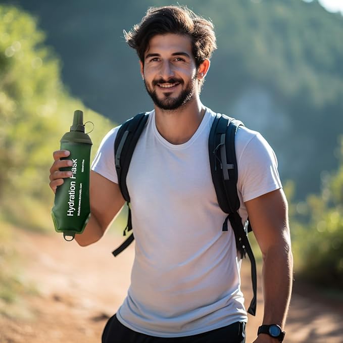 WILDREEDS 500ml Soft Flask, TPU Collapsible Soft Water Bottle - Image 2