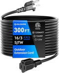 300 FT Outdoor Extension Cord Waterproof, 3-Prong Power Cord, 16 AWG SJTW by ISLEWIRE
