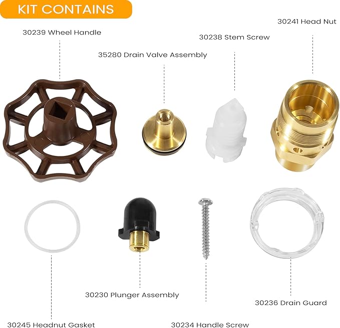 RK-25 Repair Kit for Woodford Model 20 25 27 Faucet Outdoor Wall Faucet Repair - Image 3